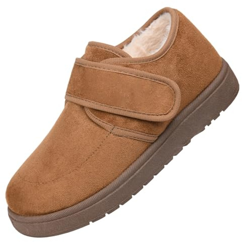 Generisch Zapatillas de estar por casa para mujer, con forro en el tobillo, botas suaves sin cordones, suela de plataforma, cómodas zapatillas de mujer, antideslizantes, botas de invierno, cálidas