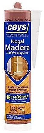 Ceys - Sellador acrílico madera Nogal - Seca rápido - No se agrieta - Cartucho 280 ML