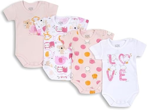 Chicco Bimba 0-24 Set di 4 Body a Maniche Corte