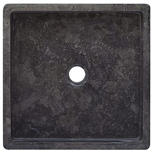 Tidyard Gecheer Lavabo en Marbre Noir - Design Moderne, Robuste et Facile à Nettoyer Para Salle de Bain