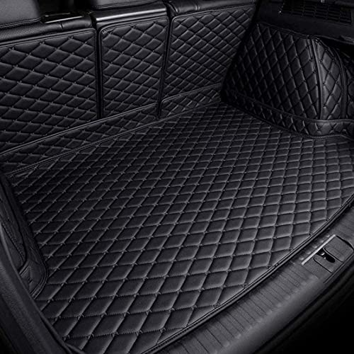 für Audi Q7 7-Sitzer 2015-2017 Auto Leder Kofferraumwanne Kofferraum Volldeckung Kofferraumschutz ​All-Inclusive-Stil Kofferraummatte Wasserdichte Anti-Scratch Cargo Liner Tray Zubehö