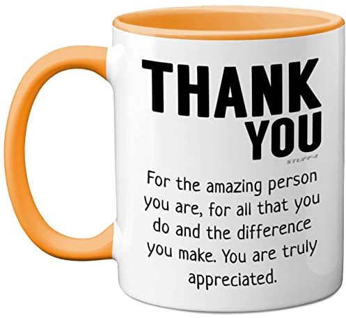 Stuff4 Thank You Mug, Gift for Best Friend | Leaving Gifts for Colleagues Boss Friends Women and Men, Thank You Teacher Mug