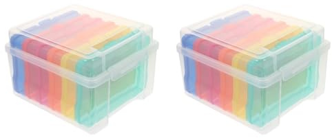 Cabilock 2Pcs Foto- Aufbewahrungsbox Foto- Organizer- Box Foto- Aufbewahrungsbox Foto- Keeper- Box Foto- Keeper- Foto