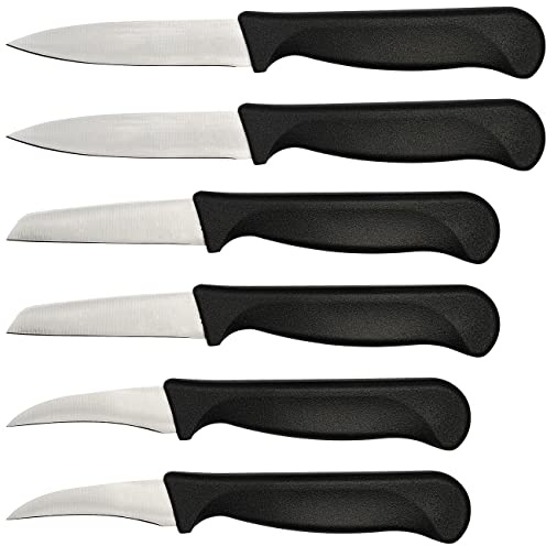 Rosenstein & Söhne Küchenmesser-Sets: 3-teiliges Obst- und Gemüsemesser-Set, 2er Pack (Universalmesser, Messerset, Kitchen)