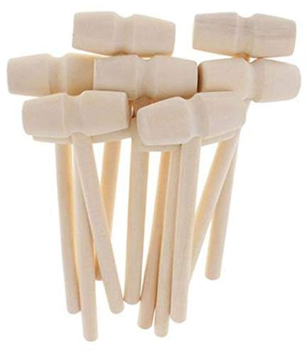 Seprendi Lot de 30 mini marteaux en bois pour homard, crabe et autres crustacés, marteau en bois