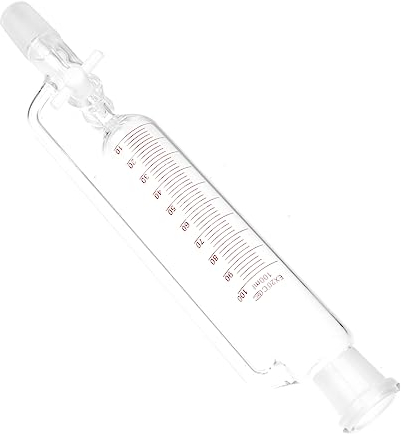 Healvian Separatore di Liquidi in Vetro per Attrezzatura da Imbuto Separatore Cilindrico per Dispositivo di Distillazione in Vetro per Laboratorio Chimico