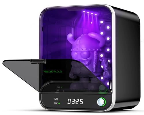 SUNLU Scatola di Polimerizzazione UV in Resina II, Piatto Girevole Rimovibile, Dimensioni più Grandi, Tutto in Uno, Macchina per Polimerizzazione con Luce UV da 405nm per Stampante in Resina 3D