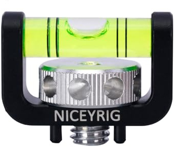 NICEYRIG Wasserwaage für ARRI Gewindehalterung, Kamera Wasserwaage anwendbar für So ny, Ca Non, Panasonic, Kamerakäfig, Griff - 572