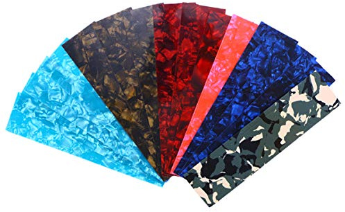 Gitarrenplektrum Stanze aus Celluloid 15 Stück, Selbstgemacht | 0,46 0,71 0,96mm, Glatte Oberfläche, Mixed Send, Guitar Pick Maker Zufällige Farbe Zufälliger Stil