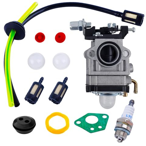 CYWVYNYT Carburador para desbrozadora Cortasetos, Juego de carburadores, Juego de Accesorios de carburador de 12 Piezas, Incluye carburador, bujía, Tubo de Aceite, Filtro de Combustible y más, Juego