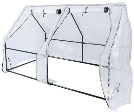 Tragbares Mini-Gewächshaus, Gewächshauszelt für den Außenbereich, Doppeltüren, Wasserdicht, Frostsicher, Winddicht, Starker Stahlrahmen, Gewächshaus für Draußen, Garten,