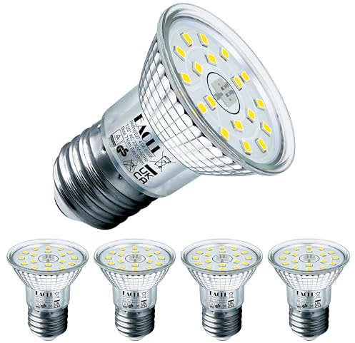 EACLL E27 LED Kaltweiss 4.9W Ersetzt 75W R50 Halogen Leuchtmittel, 4er-Pack, 585 Lumen 6000K Birnen, AC 230V Flimmerfrei Strahler, Abstrahlwinkel 120° Spot, Nicht Dimmbar Reflektorlampen