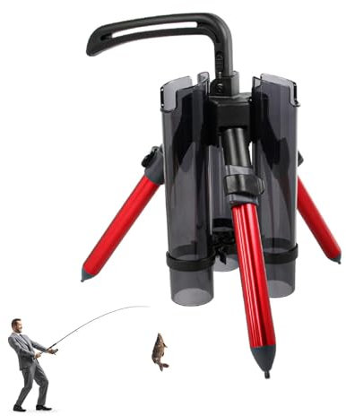 Supporto per canna da pesca con treppiede - Treppiede per canna da pesca in lega di alluminio | Supporto da terra Supporto per canna da pesca Organizer per canne portatile pieghevole per 3 canne p