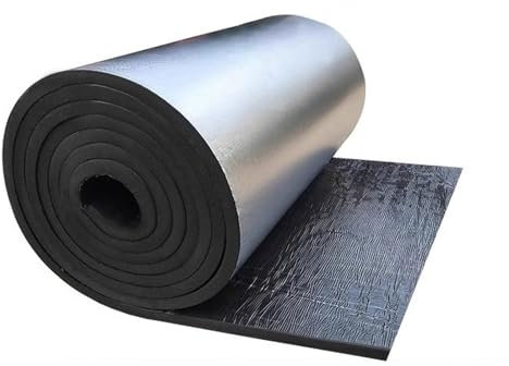 Feuille autocollante réfléchissante de chaleur en aluminium, mousse d'isolation thermique de 5 mm d'épaisseur, panneaux réflecteurs de chaleur et d'isolation, membrane en rouleau isolant pour sol, toi