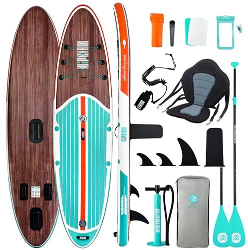 Niphean SUP Gonfiabile Adulti con Tutti gli Accessori, 320cm Stand up Paddle Gonfiabile per Tutti i Livelli, Paddle Board con Capacità di 200kg per 2 Persone, Tavola da SUP Gonfiabile con Sedia