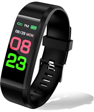 Rastreador de actividad física con monitor de frecuencia cardíaca y sueño, reloj inteligente con contador de calorías, cronómetro, podómetro, oxígeno en sangre, IP67, impermeable, con 14 modos