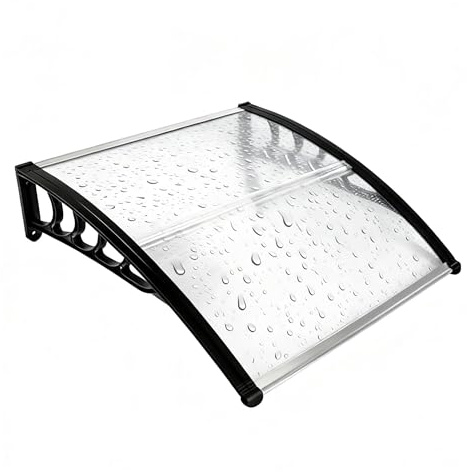 40 x 40 Door Awnings Exterior, Window Awning for Door Entrance, Polycarbonate Cover Door Canopy Window Awnings for Outside Rain and Snow, UV Sunlight Protection, Hollow Sheet(Clear Board)