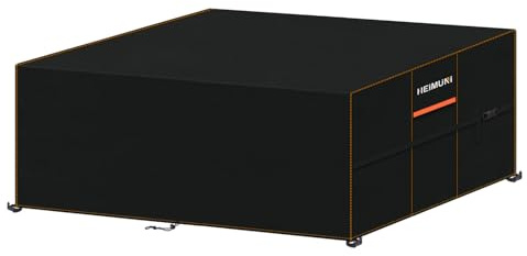 HEIMUNI Housse Protection Salon Jardin 220x120x74cm Bâche Table Extérieur | 420D Oxford Bâche Salon de Jardin Imperméable Housse pour Canapé de Jardin avec Aérations Housse Table Exterieur Anti-UV