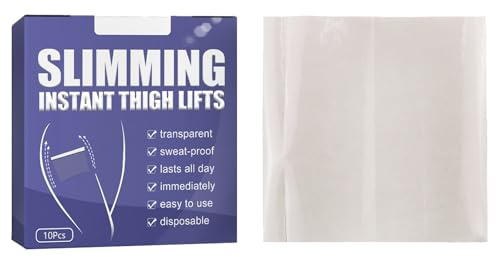 Mnozreo Invisible Thigh Lift Tape,Patch pour le Corps Raffermissant et Modelant,10PCS,Ruban Adhésif pour Peau Affaissée