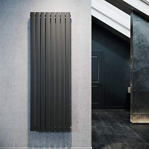 Design Flach Heizkörper 1800x616mm Antrazit Paneelheizkörper Vertikal Mittelanschluss Einlagig