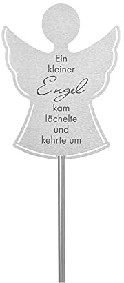 DOLORINO Grabstecker 'EIN Kleiner Engel kam lächelte und kerhte um', Kindergrab, Sternenkinder, liebevolle Erinnerung fürs Grab oder zuhause