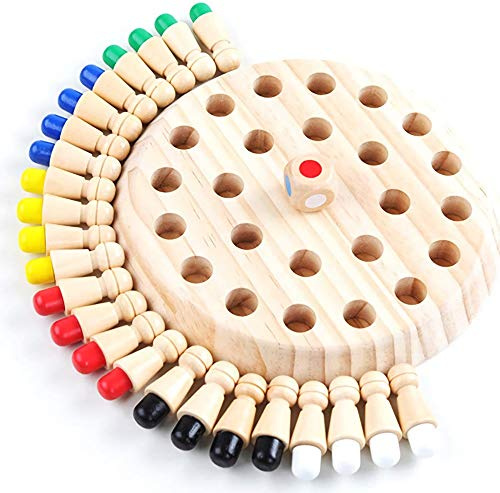 OFKPO Jeux de Mémoire en Bois, Échecs de Mémoire pour Enfant Jeu de Réflexion Jouets Educatifs pour Enfants et Adultes de l'éducation Préscolaire