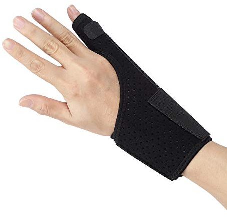 Ultrafun - Fingerschiene mit atmungsaktiver Unterstützung für Handgelenk- und Daumenbruch, zur Linderung von Schmerzen, Karpaltunnel-Arthritis, Sehnenscheidenentzündung (rosa Finger)