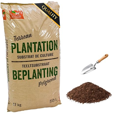 La Plaine Chassart - Terreau Plantation 50L - Toutes Variétés de Plantes Extérieur - Parc, Jardin, Terrasse, Balcon - Arbres, Arbustes, Haies, Fruitiers, Buissons, ...