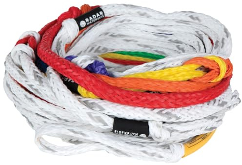 Radar Control Waterski Rope, 70'- 8 - Section Mainline, Tournament Colors