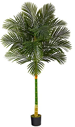 Nearly Natural 6ft. Golden Cane Artificial Palm Tree