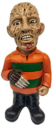 TPOne Horror Movie Garden Gnomes, 7.5 Halloween Sculpture Horror Movie Decor,Horror Statues Figurines for Halloween Christmas Garden Decorations,Horror Figurines Collectors Gift (Freddy)