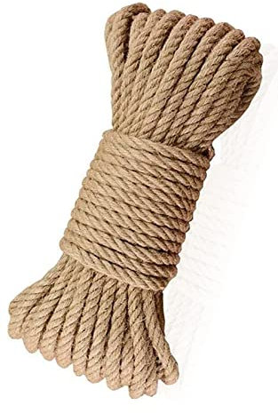 20M Corda Juta Corda Canapa 10mm Spago per Decorazioni, Giardinaggio, Tiragraffi per Gatti