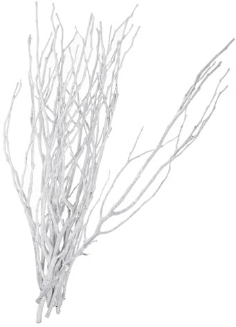 Ciieeo 10 Pezzi Rametti Secchi da 50 Cm Rami D'albero Steli di Fiori Secchi Ramo Secco Bastoncini di Ramoscelli Artigianali Viti Finte Bianca di Legno Veri Ramoscelli Artificiale