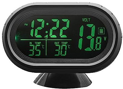 Kit d'horloge pour tableau de bord de voiture, affichage numérique, thermomètre électronique bicolore, rétroéclairage bicolore, thermomètre électronique pour tous les modèles de voiture