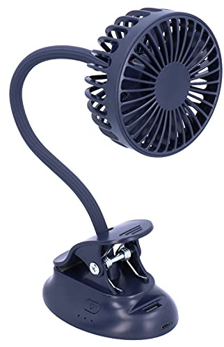 Annadue Ventilador de Clip, Mini Ventilador de Escritorio Portátil Ajustable con USB Recargable, Flexible para Coche y Playa