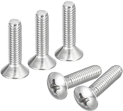 QUARKZMAN Tornillos para Máquinas Cabeza Ovalada Phillips M4x16mm, 100 Unidades Acero Inoxidable 304 con Cabeza Ligeramente Avellanada