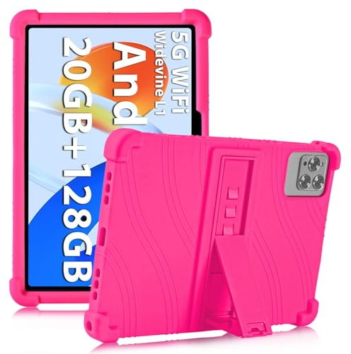 ATOOZ Universal 10.1 Inch Tablet Case for TABWEE/Gleeso/Whitedeer,Rose red | for Byxsb C10/Ainmel/ROWT A10/Ckypad/DOOGEE/TECLAST/Blackview/OSCAL/BYYBUO/Hotlight/Higrace Soft Silicone Case with Stand