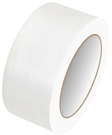 GTSE 50mm x 33m, White, PVC Line Marking Tape, 1 Roll, Safety Marking Tape, 0.15mm Thick, Suitable for Dance Floors, Gyms, Warehouse, Sports Industry