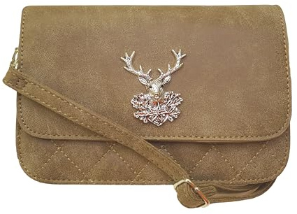 Moschen Bayern Trachtentasche Dirndltasche Damentasche Handtasche Umhängetasche Ledertasche - Beige