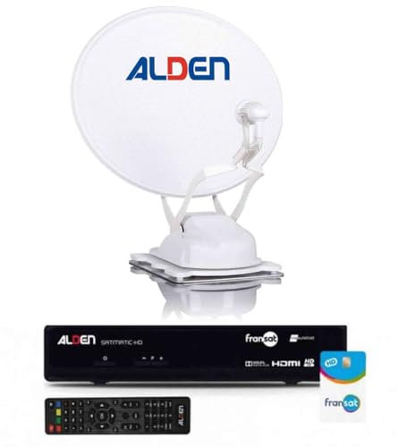 ALDEN Onelight Evo Parabole Satellite Automatique 60cm + Récepteur Satellite SATMATIC HD FRANSAT
