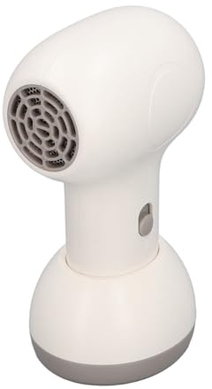 Secador de Pelo Inalámbrico, Secador Pequeño Portátil de 2 Velocidades, Recargable por USB, 2000 MAh, Secador de Pelo Termostático Inteligente y Silencioso para Bebés y (Blanco