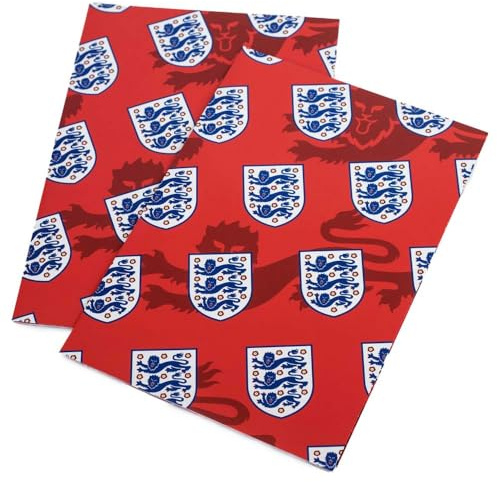 England FA Geschenkpapier und Karte mit Wappen, 2 Stück