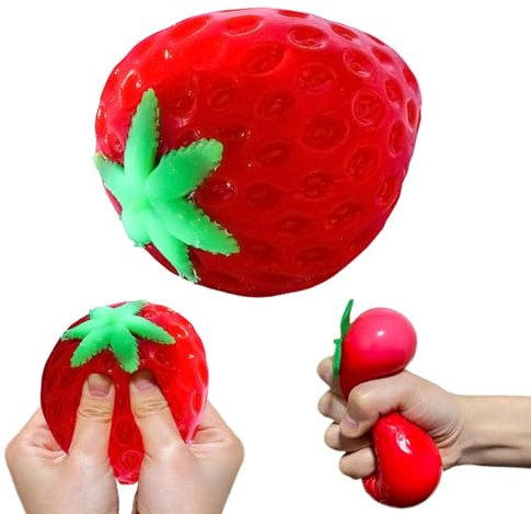Stressball,Dekompression Erdbeeren Stressball Kinder Anti Stress Spielzeug Anti Stress Bälle Antistressball Stressball Erwachsene Antistressball Kinder Stressbälle Sensorik Spielzeug (Erdbeeren)