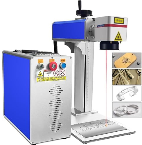 Fiber Laser Faserlasergravierer Laser Graviermaschine Laser Engraver Lasergravur Maschine Präzision 0.01mm für Metall Kupfer Aluminium Stahl Silber Gold usw.(50W)