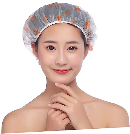 FOMIYES 20pcs Bath Cover for Women Shower Cap for Long Hair Fashion Printed Hair Shower Cap