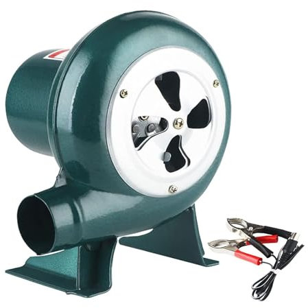 Accesorios para Barbacoa, soplador centrífugo para barbacoas, Ventilador de Barbacoa con Encendedor de carbón, soplador de Aire eléctrico residencial Compacto de bajo con