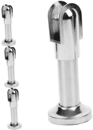 Alipis 4pcs Stainless Steel Restroom Partition Feet Bracket for Toilet Cubicle Support Hardware Bathroom Fittings