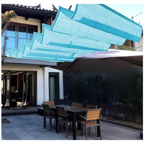 JUCCJUXIN Voiles d'ombrage rétractables, Couverture Escamotable D'ombre D'auvent De Pergola,Store Enrouleur Coulissant en Forme de U avec kit de Montage，pour Pergola Patio(W2*L4m/W6.56*L13.12ft)
