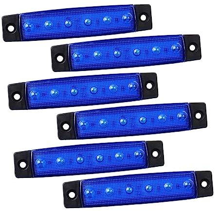 HOLIDYOYO Wasserdichte Bootsnavigationsleuchten 6 Led Marine Boat Lights Für Kajak Pontonboot Und Innenraum Meerwasserbeständig Für Deck- Und Nachtbeleuchtung 12V 9.50 X 2.00 X 0.50 Cm