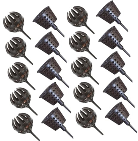BAZEITFLOW 20 Piezas Caja de Fertilizante para Bonsáis Unidades Plástico con Tapa Cesta de Abono para Suculentas y Pequeñas Jardineras de Exterior Accesorio de Jardinería para Crecimiento y
